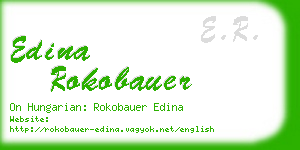 edina rokobauer business card